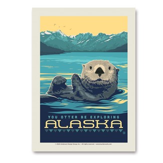 AK Otter Vert Sticker | Made in the USA