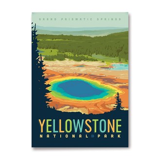 Yellowstone NP Grand Prismatic Springs Magnet | Made in the USA