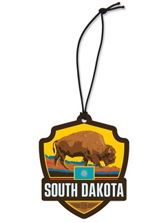 SD Bison Emblem Wooden Ornament | American Made