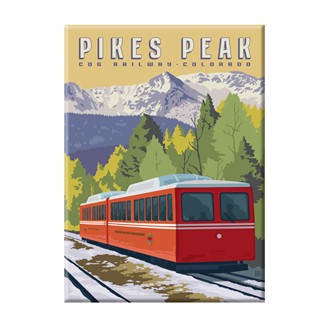 Pikes Peak CO Cog Railway Magnet | American Made Magnet