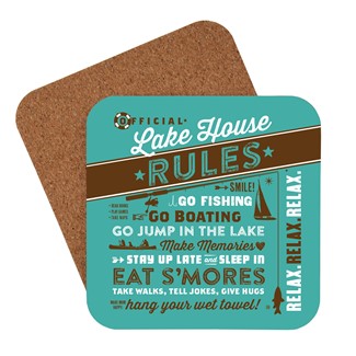 Lake House Rules Coaster | American Made Coaster