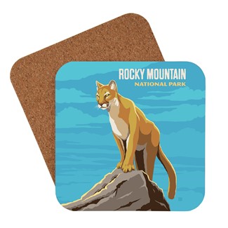 Rocky Mountain NP Cougar Coaster | American Made Coaster