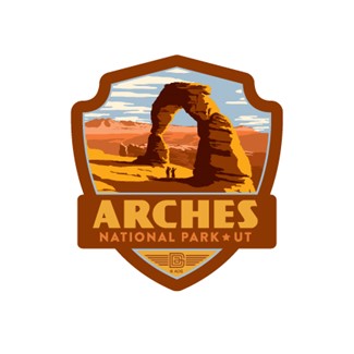 Arches NP Delicate Arch Emblem Magnet | Made in the USA