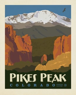 Pikes Peak CO 8" x 10" Print | 8" x10" Print