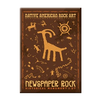 Native American Petroglyphs Newspaper Rock UT Magnet | Metal Magnet