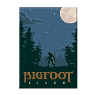 Bigfoot Lives Magnet | Metal Magnet