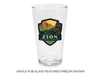 Zion NP 100 Emblem Pub Glass | Pub Glass