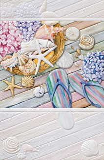 Hydrangea & Flip Flops (AW) | Wedding greeting cards