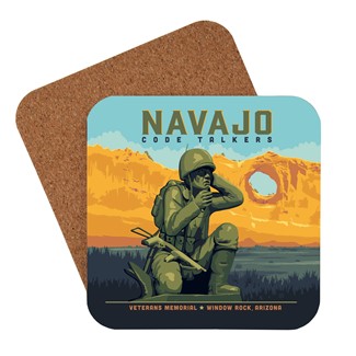 Navajo Code Talkers Veterans Memorial Coaster | American Made Coaster
