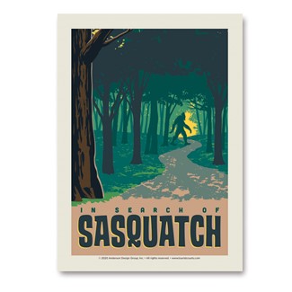 In Search of Sasquatch Vert Sticker | Made in the USA