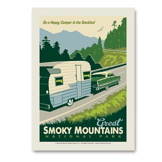GSMNP Car Camping Vert Sticker | Made in the USA