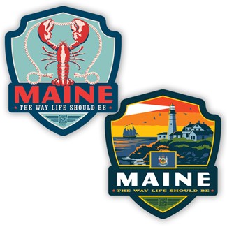 ME Lobster/ME Emblem - Car Coaster PK of 2 | American made coaster