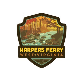 "Harpers Ferry WV" Emblem Sticker | American Made