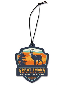 GSMNP Deer Emblem Wooden Ornament | American Made