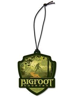Bigfoot Country Emblem Wooden Ornament | American Made