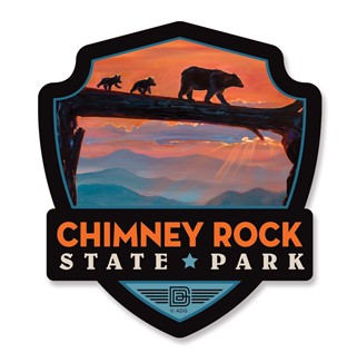 Chimney Rock State Park Emblem Wooden Magnet | American Made