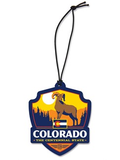 CO State Pride Emblem Wooden Ornament | American Made