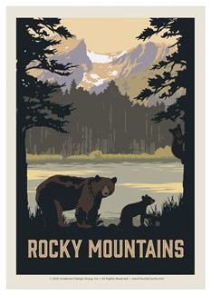 Rocky Mountains Single Magnet | Tourist Courts