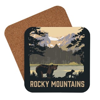 Rocky Mountains Bear Coaster | American made coaster