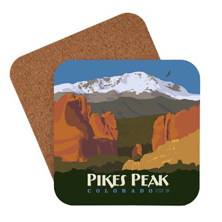 Pikes Peak CO CoasterA  | American made coaster
