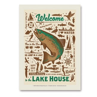 Lake House Pattern Print | Vertical Sticker