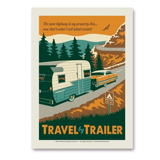 Travel by Trailer  | Vertical Sticker