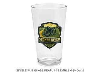 Stones River National Battlefield Emblem Pub Glass (US) | Made in the USA
