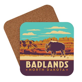 Badlands ND Emblem Coaster| American Made Coaster