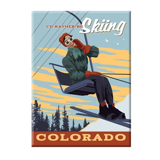 I'd Rather Be Skiing Colorado Magnet | National Park themed magnets