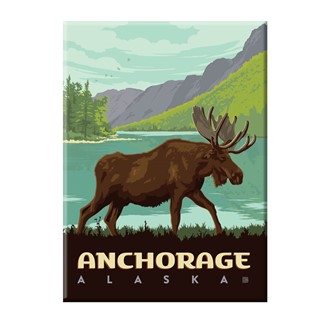 Anchorage Alaska Moose Magnet | American Made