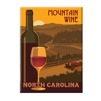 Mountain Wine North Carolina Magnet | American Made Magnet
