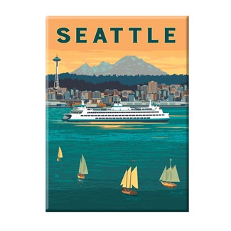 Seattle Ferry Boats Magnet | American Made Magnet