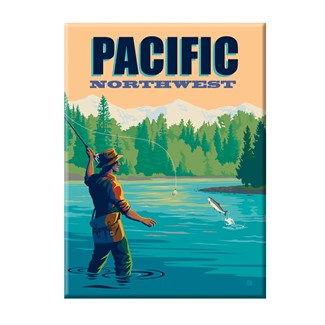 Pacific North West Fly Fishing Magnet | American Made Magnet
