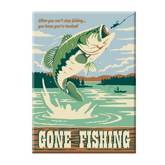 Gone Fishing Magnet | American Made Magnet