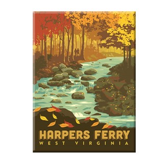 Harpers Ferry West Virginia Stream Magnet | National Park themed magnets
