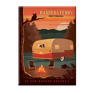 Harpers Ferry West Virginia Camp Fire Magnet | National Park themed magnets