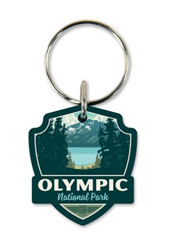 Olympic National Park Emblem Wooden Key Ring | American Made
