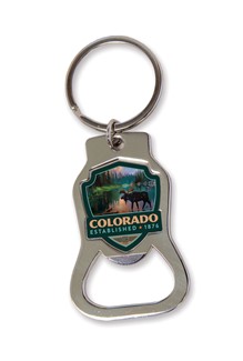 Colorado Moose Emblem Bottle Opener Key Ring | American Made