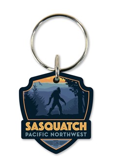 Sasquatch Sighting PNW Emblem Wooden Key Ring | American Made