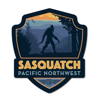 Sasquatch Sighting PNW Emblem Wooden Magnet | American Made