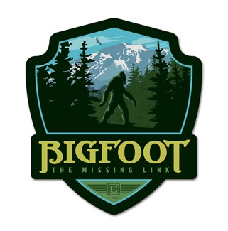 Searching for Bigfoot Emblem Wooden Magnet | American Made