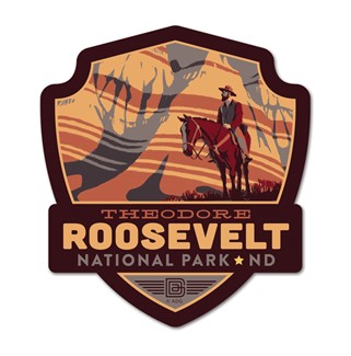 Theodore Roosevelt National Park Emblem Wooden Magnet | American Made