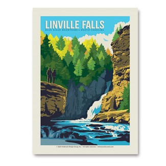 Linville Falls North Carolina Vert Sticker | Vertical Sticker