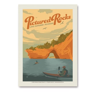 Pictured Rocks Michigan Lake Superior Vert Sticker | Vertical Sticker