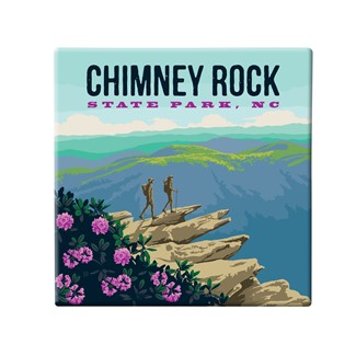 Chimney Rock State Park North Carolina Square Magnet | Metal Magnet