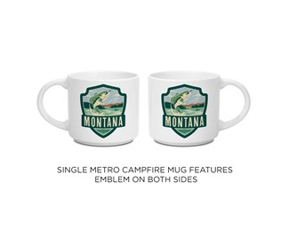 Montana Gone Fishing Emblem Metro Mug | Tourist Courts