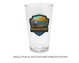 Harpers Ferry WV Emblem Pub l Emblem Pub Glass