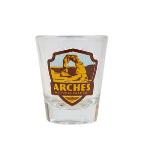 Arches NP Emblem Glass Shot | Marine Maine Shot Glass