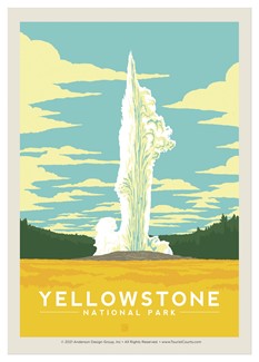 Yellowstone NP Old Faithful Single Magnet | USA Made