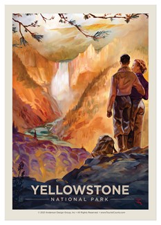 Yellowstone NP Yellowstone Falls Single Magnet | USA Made